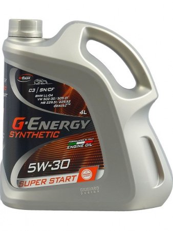 SyntheticSuperStart 5W30 4л G-ENERGY Масло моторное